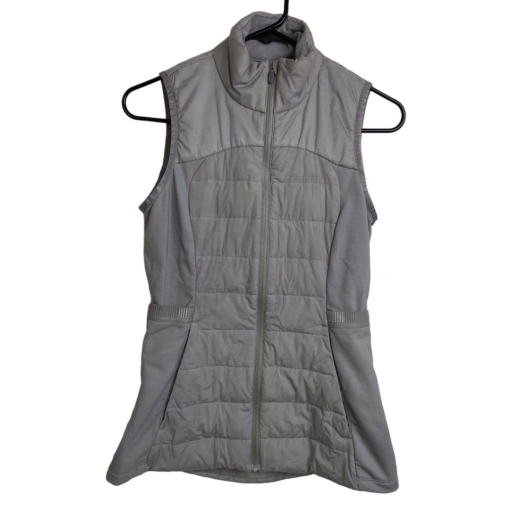 Lululemon Down For It All Vest 4 Womens Dark Chrome Insulated Puffer Goose Zip